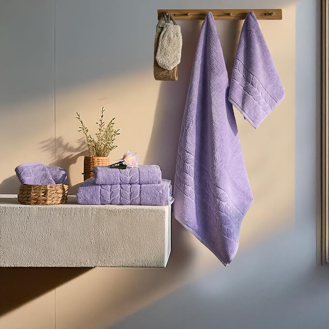 BAGNO MILANO Organic Turkish Cotton Bath Towels, Luxury Jacquard Collection - Image 3
