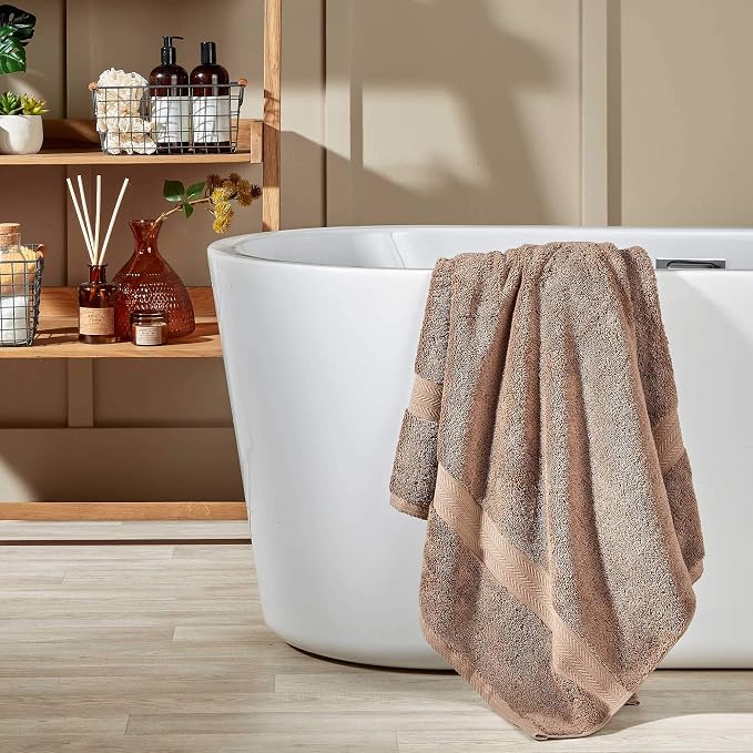 Christy Renaissance 6 Piece Brown Towel Set | 100% Egyptian Cotton | Luxury - Image 4