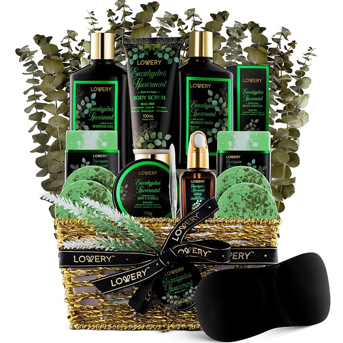 Christmas Eucalyptus Spearmint Bath Set, Home Spa Set by LOVERY