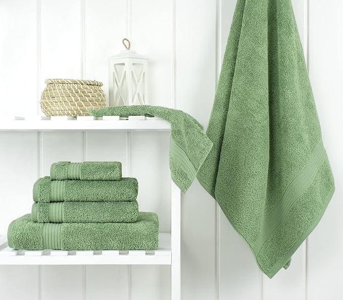 Cotton Paradise 6 Piece Towel Set 100% Cotton Soft Absorbent Turkish Towels - Image 3