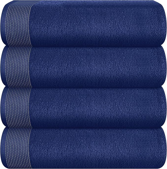 Belizzi Home Ultra Soft 4 Pack Oversized Bath Towel Set 27x54 inches, 100% by Unknown