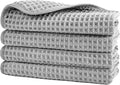 POLYTE 430 GSM Microfiber Lint Free Washcloth Face Towel, 13 x 13 in, 4 Pack by Polyte