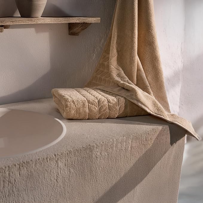 BAGNO MILANO Organic Turkish Cotton Bath Towels, Luxury Jacquard Collection - Image 2