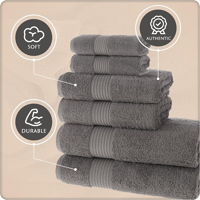 MAURA Basics Bath Towel Sets for Bathroom - Image 3