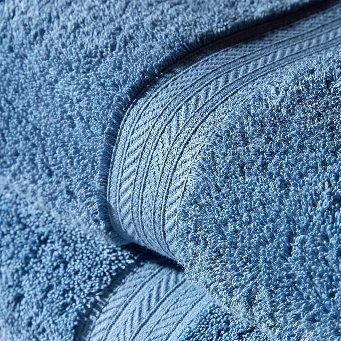 Christy Renaissance 4 Piece Blue Towel Set | 100% Egyptian Cotton | Luxury - Image 3
