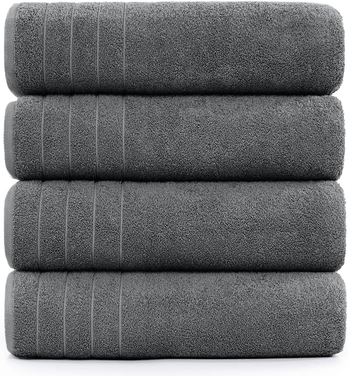 DAN River Extra Large Bath Towels Set of 4, 30 x 60 Inches - Image 8