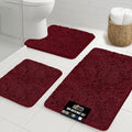 GORILLA GRIP Bathroom Rug Sets 3 Piece, Bath Mat Set and Oval Toilet Base by GorillaGrip