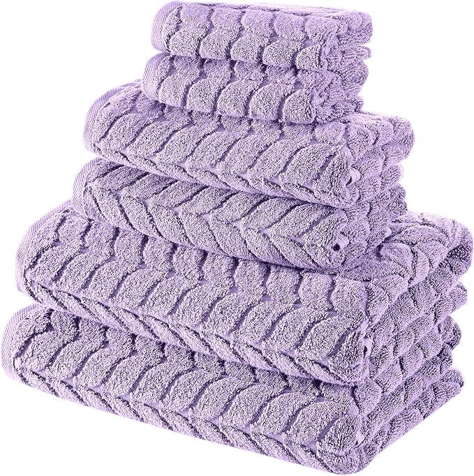 BAGNO MILANO Turkish Bath Towels, Soft Plush Jacquard Luxury Bath Towels - Image 4