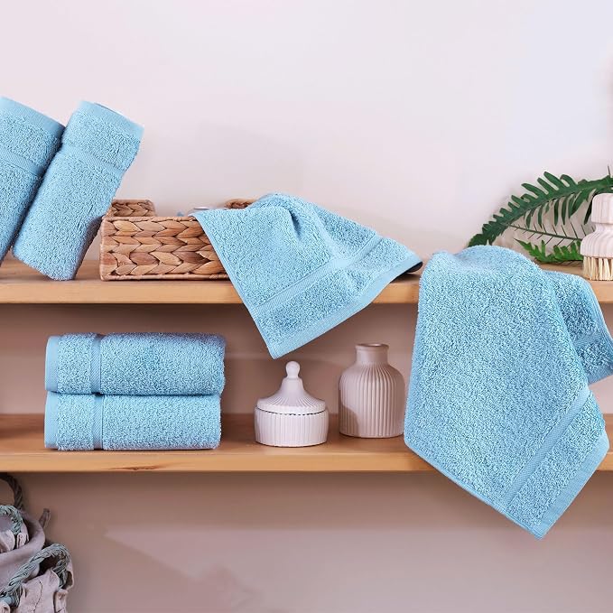 Hawmam Linen Luxury Cotton Washcloths 13x13 Inch - Image 2