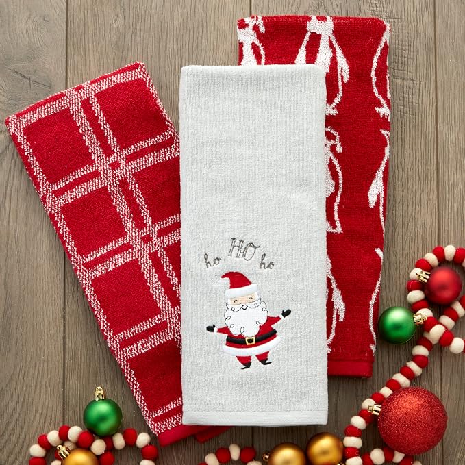 SKL Home Christmas/Winter Santa Hand Towel 2pc Set - Image 7