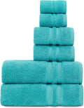 Premium 6 Piece Towel Set, 2 Bath Towel, 2 Hand Towels, 2 Washcloths, 100% by CottonFineBathTowels