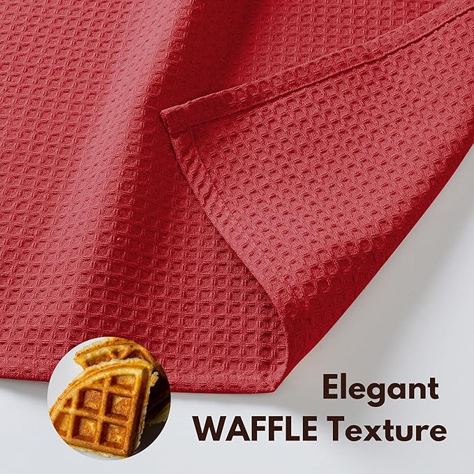 Native Fab Waffle Weave Dish Towels 12 Pack, 100% Cotton Kitchen Dishcloths - Image 4