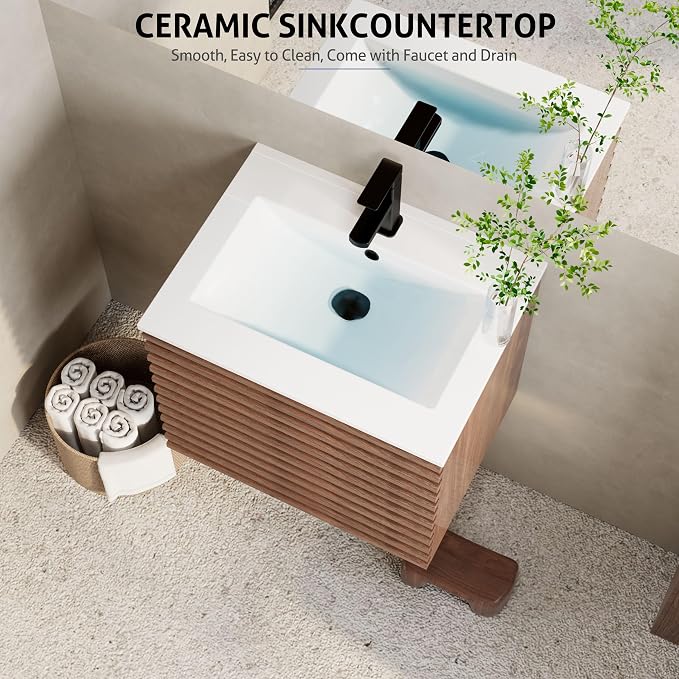 eclife 24" Floating Bathroom Vanity - Image 6
