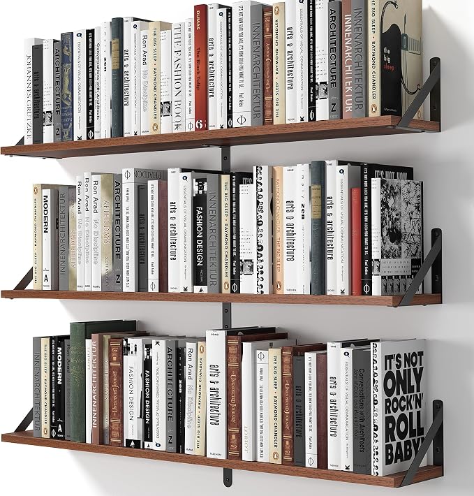 Heimlove Floating Shelves for Wall, 36 Inch Long Wood Floating Bookshelf Set of by Heimlove