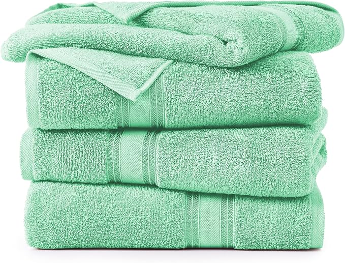 LANE LINEN 100% Cotton Bath Towels Set of 4 - Image 2
