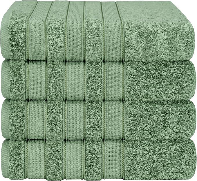 American Soft Linen Salem 100% Cotton Turkish 4 Piece Bath Towels by AmericanSoftLinen