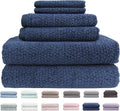 Everplush Diamond Jacquard 6 Pieces Bath Towel Set, Luxury Super Soft Oversized by Everplush