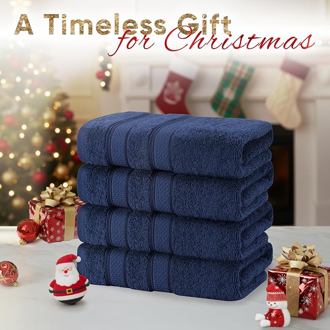American Soft Linen Salem 100% Cotton Turkish 4 Piece Hand Towels - Image 2