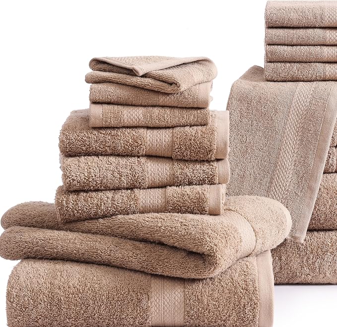 LANE LINEN 100% Mercerized Cotton Luxury Bathroom Towels Set - Image 7