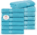 Ample Decor 100% Cotton Sky Blue Hand Towels by AmpleDecor