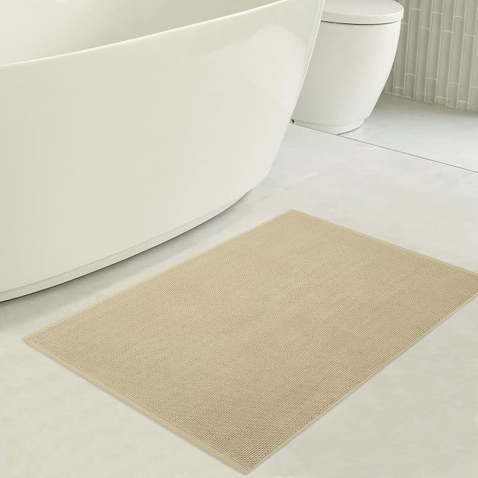 American Soft Linen Bath Rug, 17 in 24 in 100% Cotton Bath Mats Rugs - Image 3
