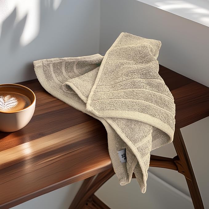 Tens Towels Pack of 6 Hand Towels, 100% Cotton, Lighter Weight, Quick to Dry - Image 6
