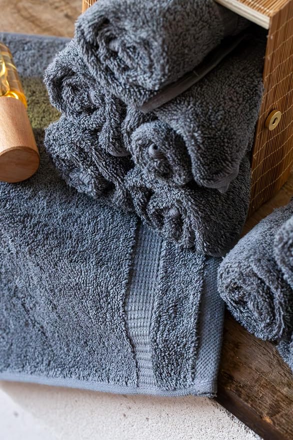 SALBAKOS 100% Turkish Cotton Washcloth Set of 12 13x13 inch | Heirloom Quality - Image 5