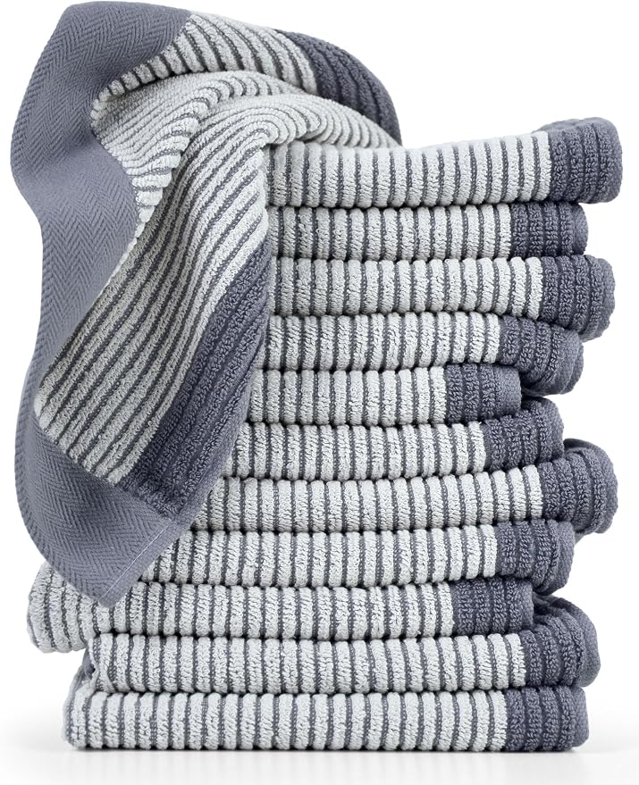 Cleanbear Wash Cloths for Showering, 12 Washcloths by Cleanbear