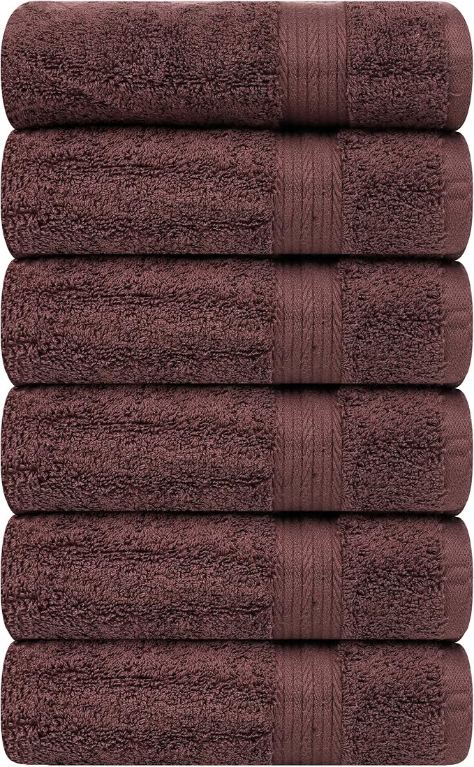 Ample Decor Bathroom Hand Towel 18 X 28 Inch 600 GSM 100% Cotton, Soft Absorbent - Image 4