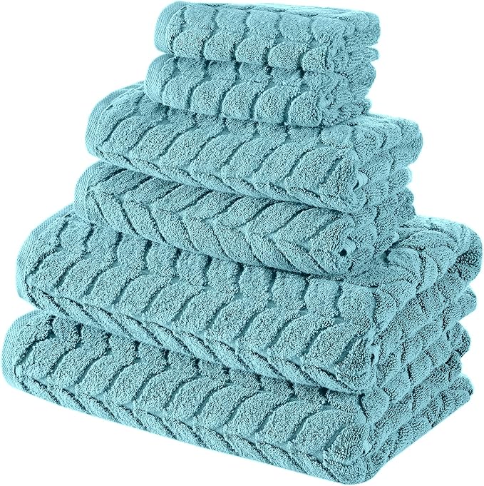 BAGNO MILANO Turkish Bath Towels, Soft Plush Jacquard Luxury Bath Towels - Image 5