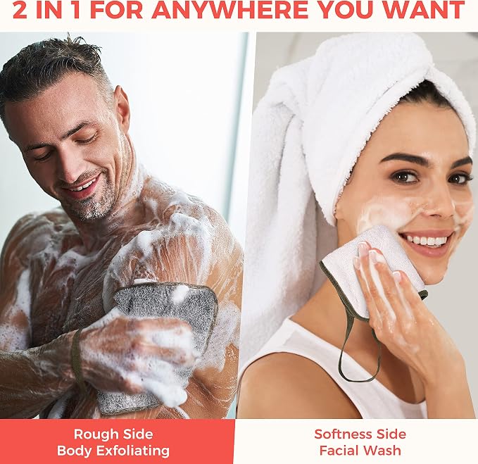 ZOMCHI 3 Pack Exfoliating Washcloth, Premium Facial and Body Wash Cloths - Image 5