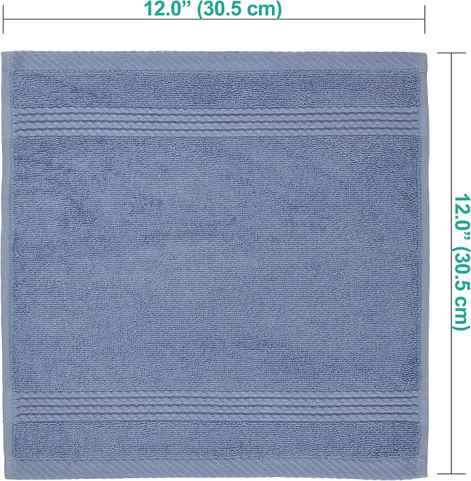 EastNBlue Lara 100% Turkish Cotton Washcloths 4 Pack, Extra Soft & Absorbent - Image 3