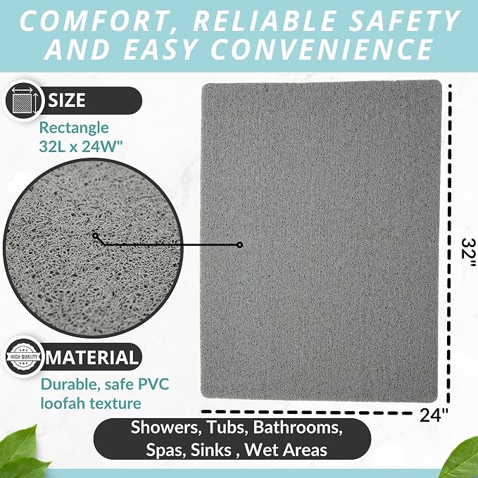 Enkosi Loofah Non-Slip Shower Mat - Image 3