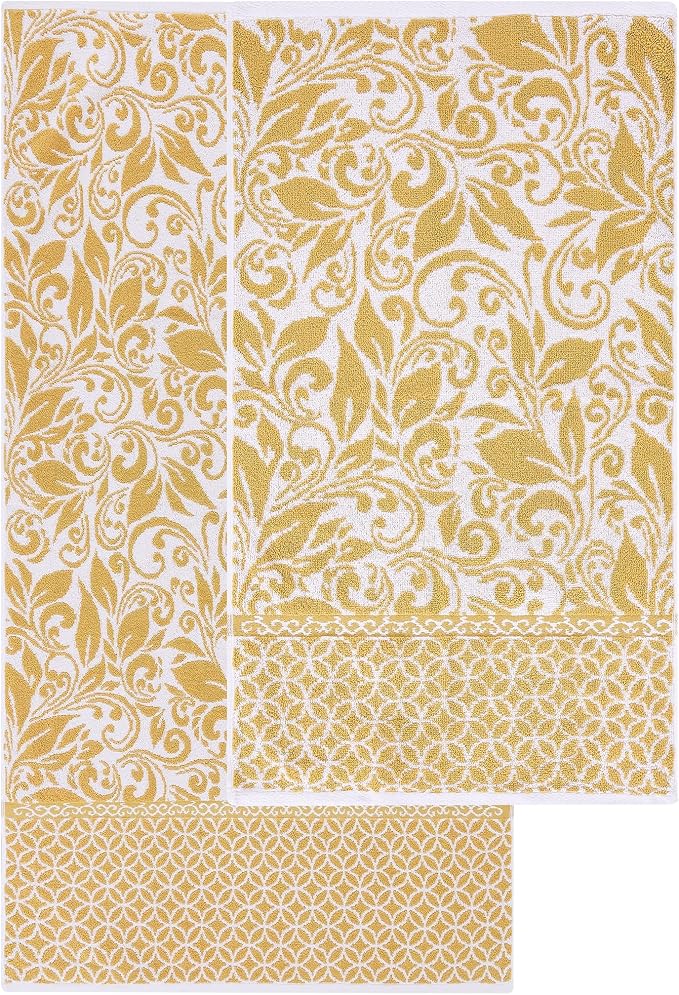Modern Threads Trefoil Filigree 6-Piece 100% Cotton Towel Set – Reversible Yarn - Image 5