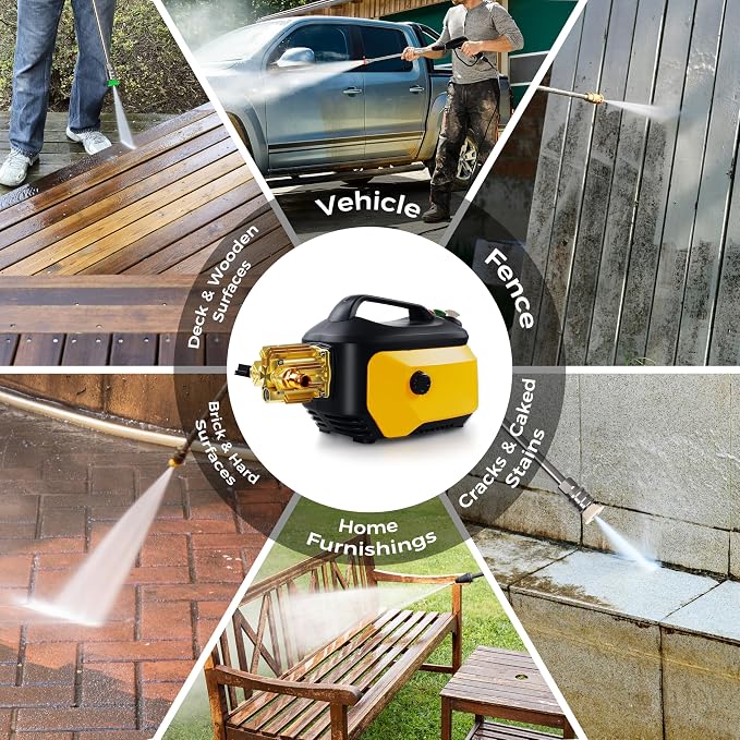 Pressure Washer with 3 Quick Connect Nozzles, Inlet Hose & Filter, Foam Cannon - Image 7