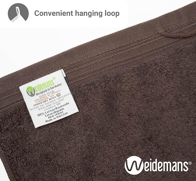 100% Cotton Washcloths Set 13” x 13” | Chocolate Towels | Set of 24 Ultra Soft - Image 4