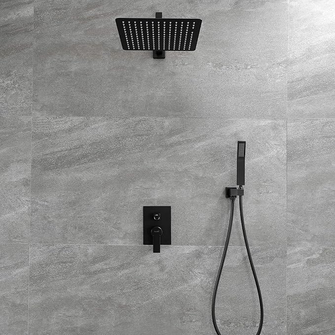 SHAMANDA Brass Rainfall Shower System, Luxuly Bathroom Shower Faucet Combo Set - Image 2