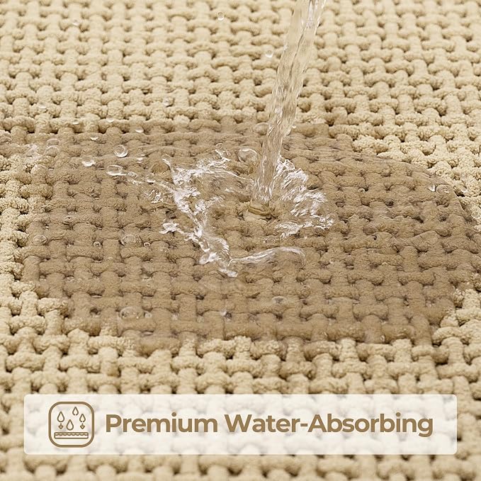 GRANNY SAYS Beige Bathroom Rugs, Absorbent Bath Mats - Image 4