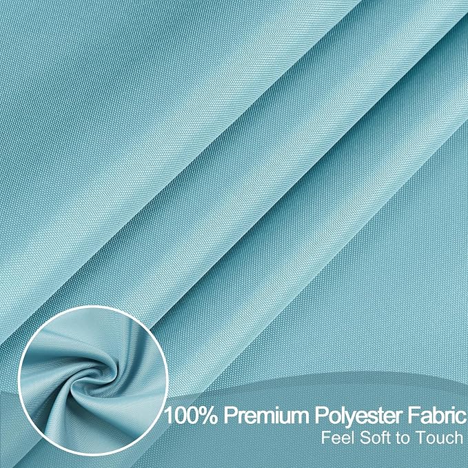 AooHome Stall Size 36x72 Inch Shower Curtiain Liner, Durable Fabric Solid Blue - Image 4