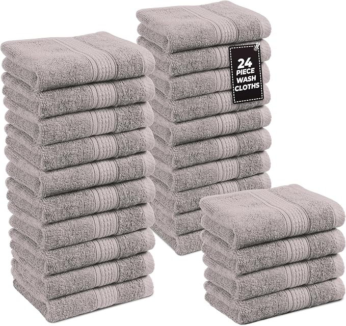 LANE LINEN 100% Cotton Wash Cloths by LaneLinen