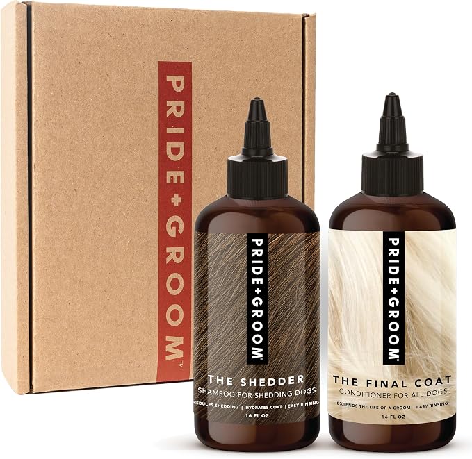 Pride and Groom The Shedder Box Set – Deshedding Dog Shampoo & Conditioner by PrideGroomNYC