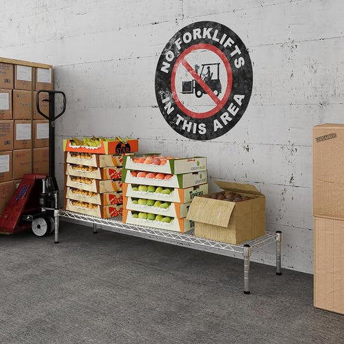 14" Deep x 54" Wide x 8" Height 1-Tier Wire Shelving Kit | NSF Commercial - Image 2