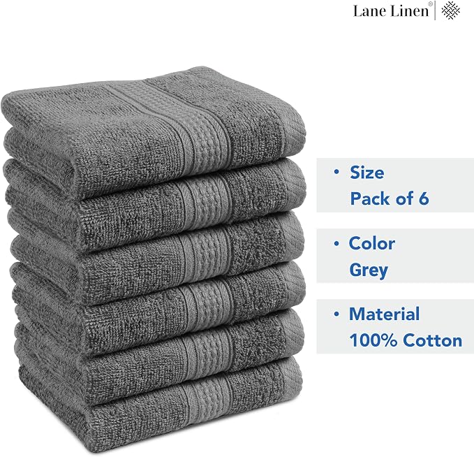 LANE LINEN 100% Ringspun Cotton Hand Towels - Image 7