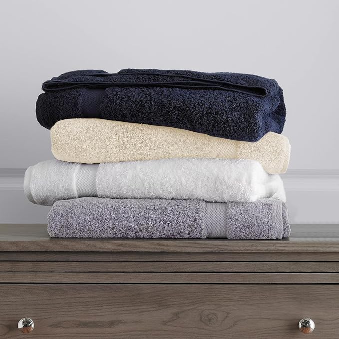 Delara 100% Organic Cotton Towels 650 GSM Plush Feather Touch Quick Dry Bath - Image 5