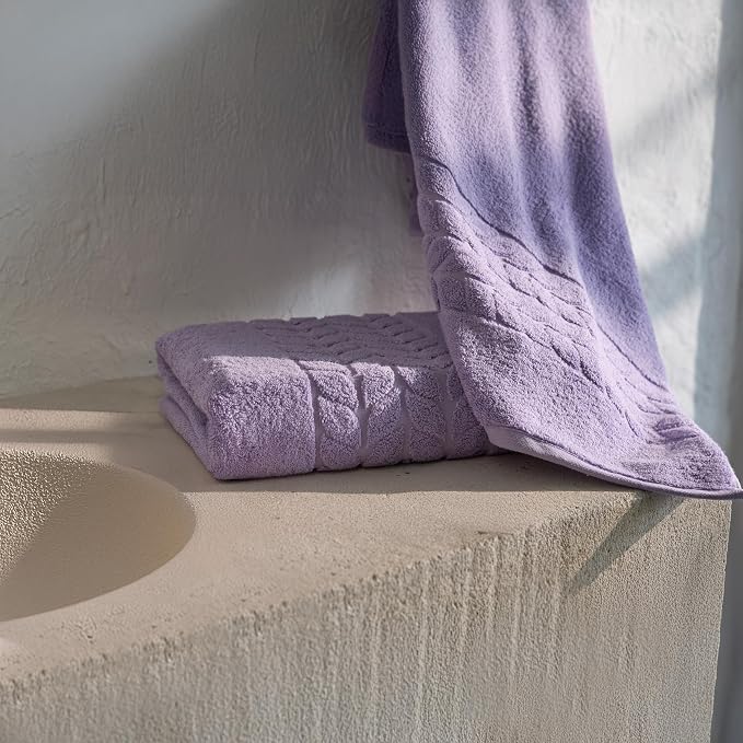 BAGNO MILANO Organic Turkish Cotton Bath Towels, Luxury Jacquard Collection - Image 6