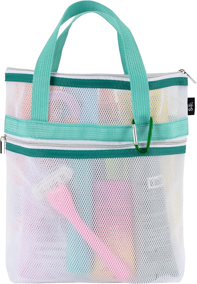 S&T INC. Mesh Shower Caddy, Shower Bag by STINC