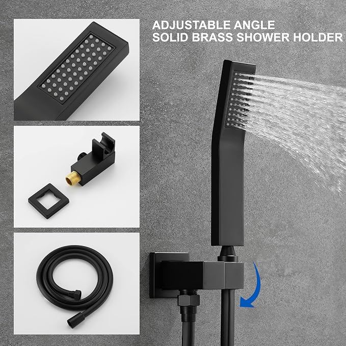 SHAMANDA Shower System with Waterfall Tub Spout and Handheld Shower Head - Image 4