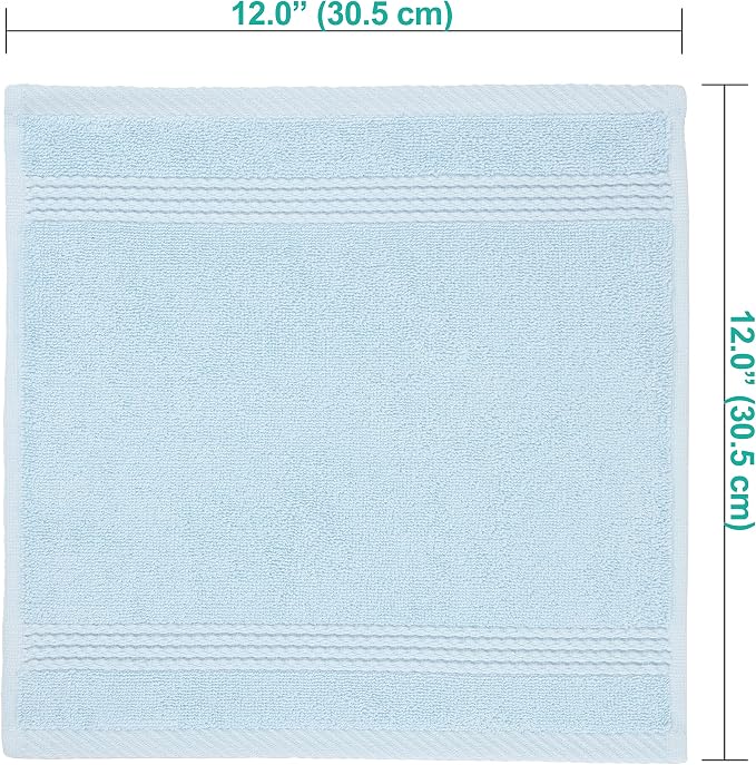 EastNBlue Lara 100% Turkish Cotton Washcloths 4 Pack, Extra Soft & Absorbent - Image 3