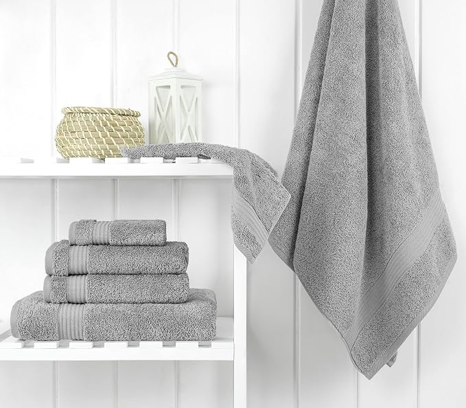 Cotton Paradise 6 Piece Towel Set 100% Cotton Soft Absorbent Turkish Towels - Image 3