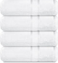 Casa Lino White Bath Towels Set of 4 by CASALINO